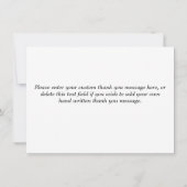 モダンシンプル金ゴールドシーケンスグリッタースクリプトありがとう サンキューカード (裏面)