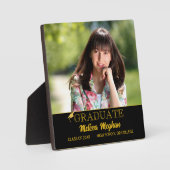 モダンシンプル金ゴールドタイポグラフィ院写真 フォトプラーク (正面)