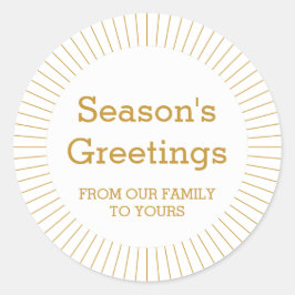 モダンシンプル金ゴールドパーソナライズされた封筒用シール ラウンドシール