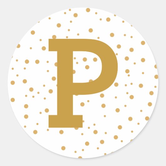 モダンシンプル金ゴールドパーソナライズされた封筒用シール ラウンドシール (正面)