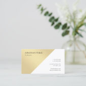 モダンシンプル金ゴールドホワイトテンプレートプロフェッショナルトップ 名刺 (スタンド正面)