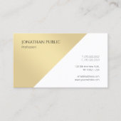 モダンシンプル金ゴールドホワイトテンプレートプロフェッショナルトップ 名刺 (正面)