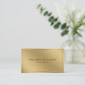 モダンシンプル金ゴールドメタリック背景の外観 名刺 (スタンド正面)