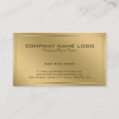 モダンシンプル金ゴールドメタリック背景の外観 名刺 (裏面)