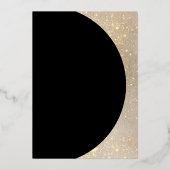 モダンシンプル金ゴールドモノグラム 箔招待状 (裏面)