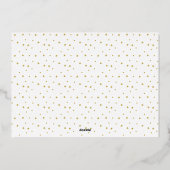 モダンシンプル金ゴールド写真メリークリスマス 箔シーズンカード (裏面)