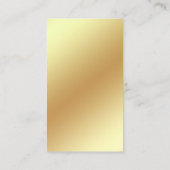 モダンシンプル金ゴールド金属洗浄サービスロゴ 名刺 (裏面)