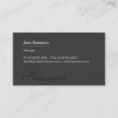 モダンシンプル金ゴールド 名刺 (裏面)