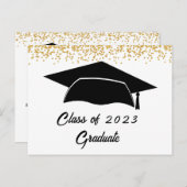 モダンシンプル金ゴールド 案内ポストカード (正面/裏面)