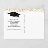 モダンシンプル金ゴールド 案内ポストカード (裏面)