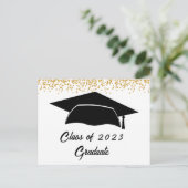 モダンシンプル金ゴールド 案内ポストカード (スタンド正面)