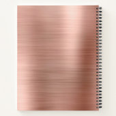 モダンシンプル金属ブラシバラ金ゴールド ノートブック (裏面)
