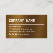 モダンシンプル銅プロフェッショナル名刺 名刺 (裏面)