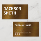 モダンシンプル銅プロフェッショナル名刺 名刺 (正面/裏面)