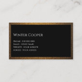 モダンシンプル銅金ゴールドグリッタープロフェッショナル 名刺 (裏面)