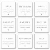 モダンシンプル防水キッチンスパイス瓶ラベル シール (正面)