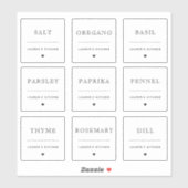 モダンシンプル防水キッチンスパイス瓶ラベル シール (シート)