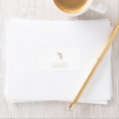 モダンシンプル離れ差出人住所ラベル ラベル (インサイチュ)