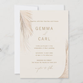 モダンシンプル離れ結婚式招待状 招待状