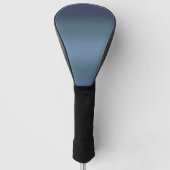 モダンシンプル青ネイビーのグラデーション色 ゴルフヘッドカバー (正面)