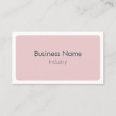 モダンシンプル青ピンクのミニマル水平 名刺 (正面)