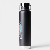 モダンシンプル高校卒業写真卒業 ウォーターボトル (背面)