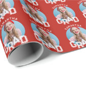 モダンシンプル高校卒業写真卒業 ラッピングペーパー (ロールコーナー)