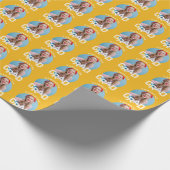 モダンシンプル高校卒業写真卒業 ラッピングペーパー (角)