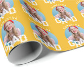 モダンシンプル高校卒業写真卒業 ラッピングペーパー (ロールコーナー)