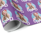 モダンシンプル高校卒業写真卒業 ラッピングペーパー (ロールコーナー)