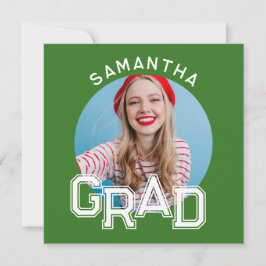 モダンシンプル高校卒業写真卒業 招待状