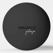 モダンシンプル黒と白のスクリプミニマルト 卓球ボール (正面)