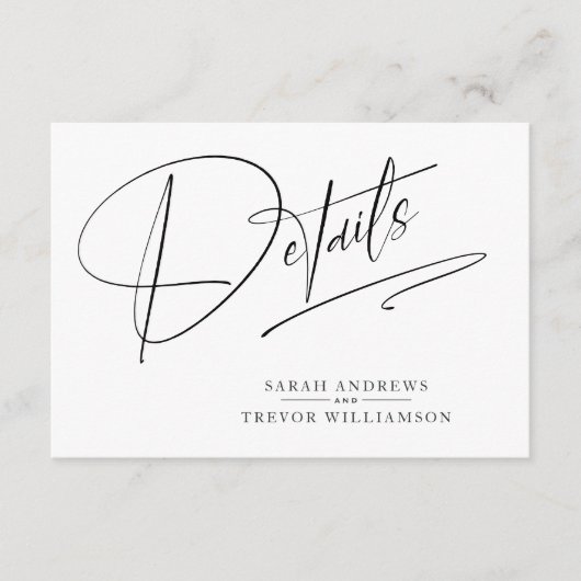 モダンシンプル黒と白 エンクロージャーカード (正面)