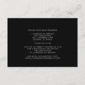 モダンシンプル黒と白 エンクロージャーカード (裏面)