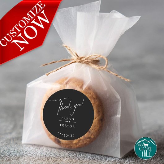 モダンシンプル黒と白 ラウンドシール