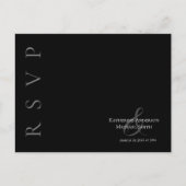 モダンシンプル黒と白 – RSVP-結婚s- ポストカード (正面)