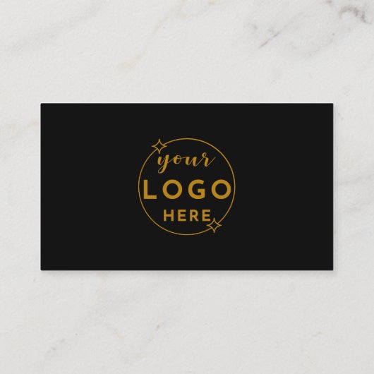 モダンシンプル黒のロゴカスタムアイコン 名刺 (裏面)