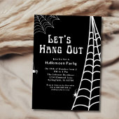 モダンシンプル黒ハロウィーンスパイダつるオアウト 招待状