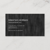 モダンシンプル黒ミニマリストテクスチャ 名刺 (裏面)