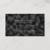 モダンシンプル黒ミニマリストテクスチャ 名刺 (裏面)