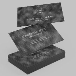 モダンシンプル黒ミニマリストテクスチャ 名刺