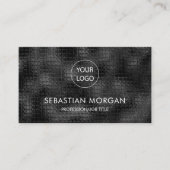 モダンシンプル黒ミニマリストテクスチャ 名刺 (正面)