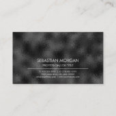 モダンシンプル黒ミニマル質感モノグラーム 名刺 (裏面)