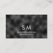 モダンシンプル黒ミニマル質感モノグラーム 名刺 (正面)