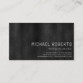 モダンシンプル黒ミニマル質感モノグラーム 名刺 (裏面)