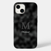 モダンシンプル黒ミニマル質感モノグラーム Case-Mate iPhoneケース (裏面)