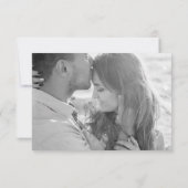 モダンシンプル黒写真QRコード結婚s 出欠カード (裏面)