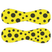 モダンシンプル黒水玉模様黄模様 ソフトボール (パネル)