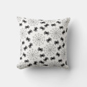 モダンシンプル黒白スパイダーハロウィーン クッション (正面)