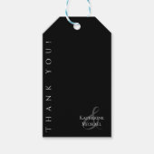 モダンシンプル黒白結婚礼 ギフトタグ (正面)